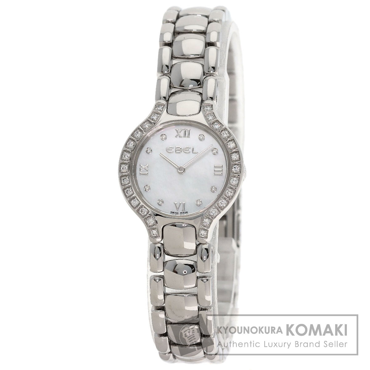 EBEL Beluga Bezel Diamond Watches E9157428 Stainless Steel/Stainless Steel Ladies