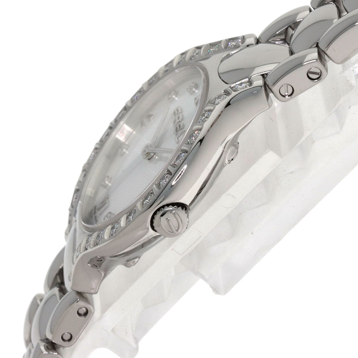 EBEL Beluga Bezel Diamond Watches E9157428 Stainless Steel/Stainless Steel Ladies