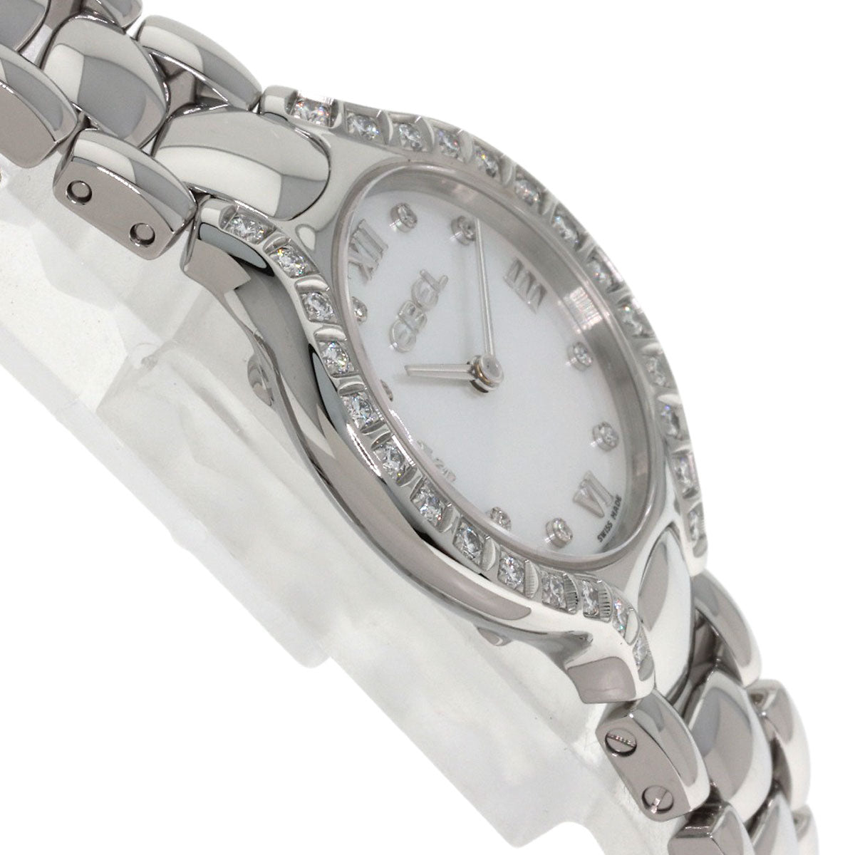 EBEL Beluga Bezel Diamond Watches E9157428 Stainless Steel/Stainless Steel Ladies