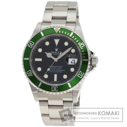 ROLEX Submarina Date Green Sub Watches 16610 Stainless Steel/Stainless Steel mens
