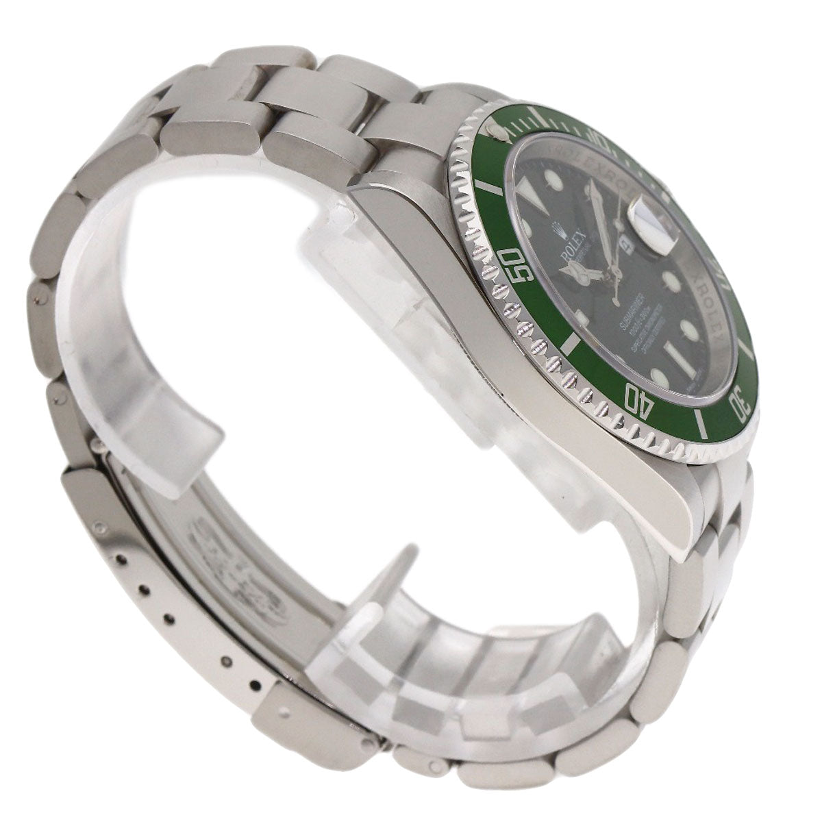 ROLEX Submarina Date Green Sub Watches 16610 Stainless Steel/Stainless Steel mens