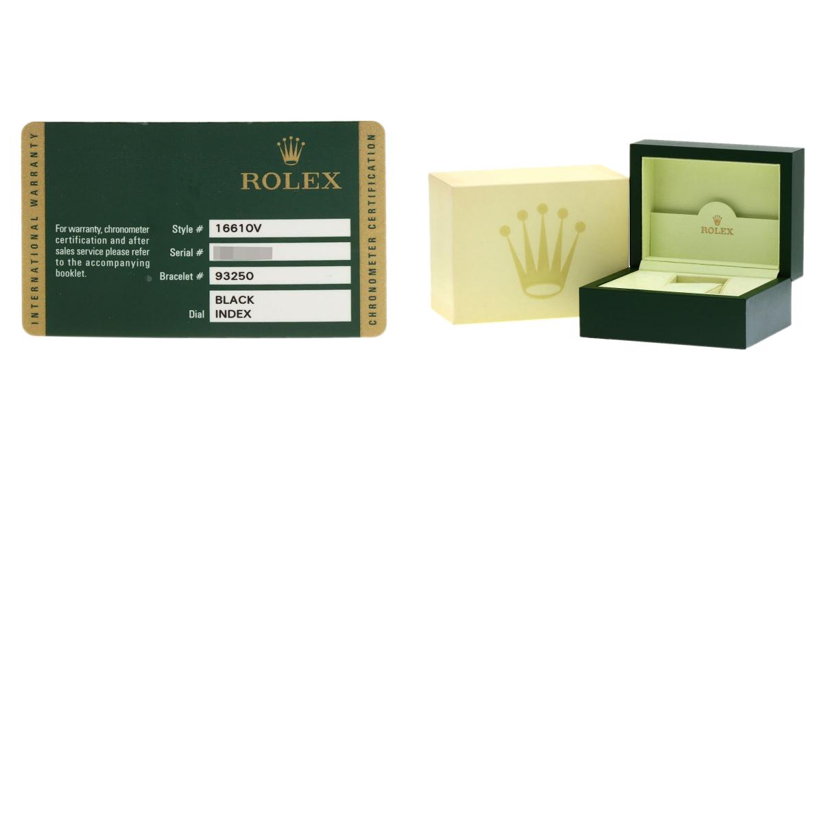 ROLEX Submarina Date Green Sub Watches 16610 Stainless Steel/Stainless Steel mens