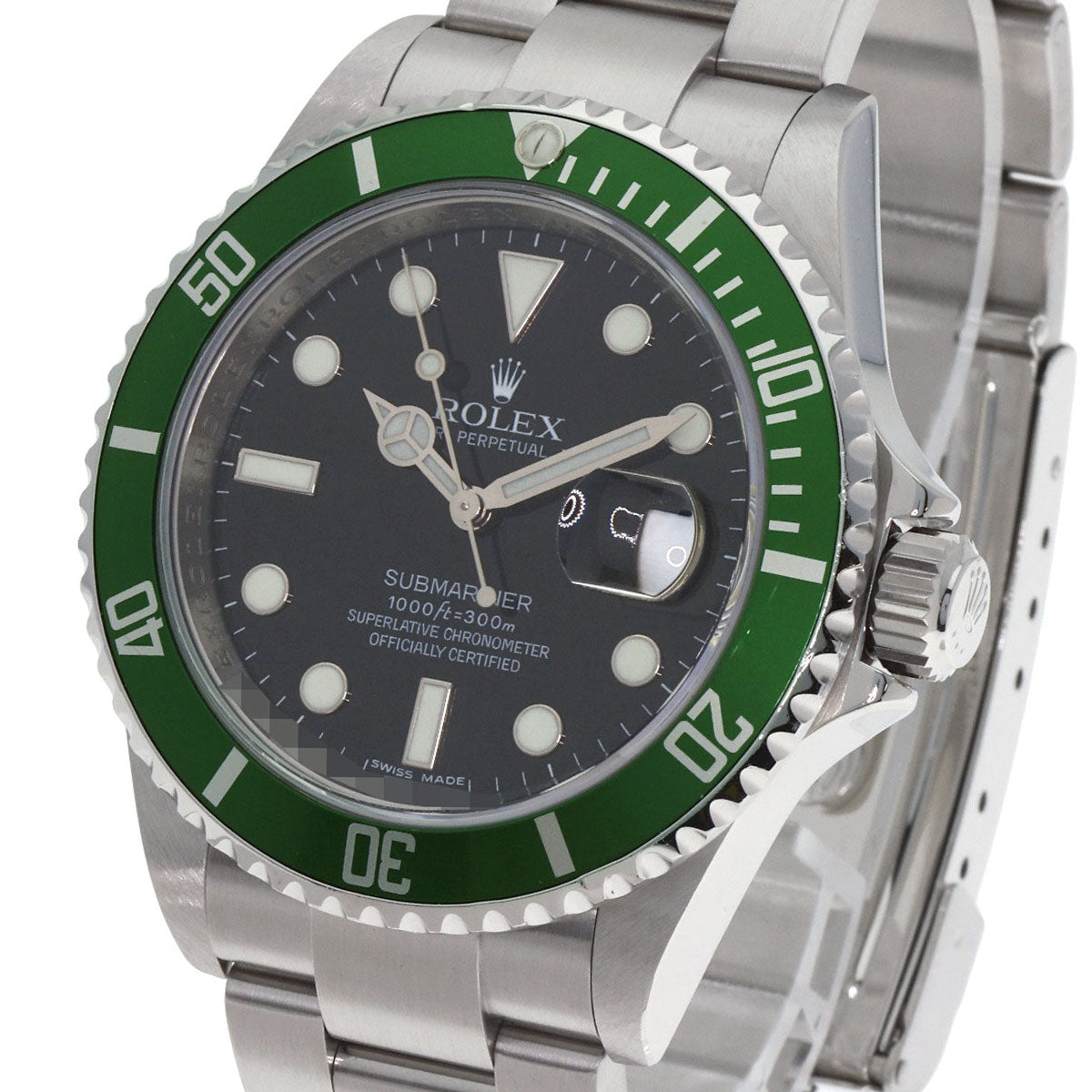 ROLEX Submarina Date Green Sub Watches 16610 Stainless Steel/Stainless Steel mens
