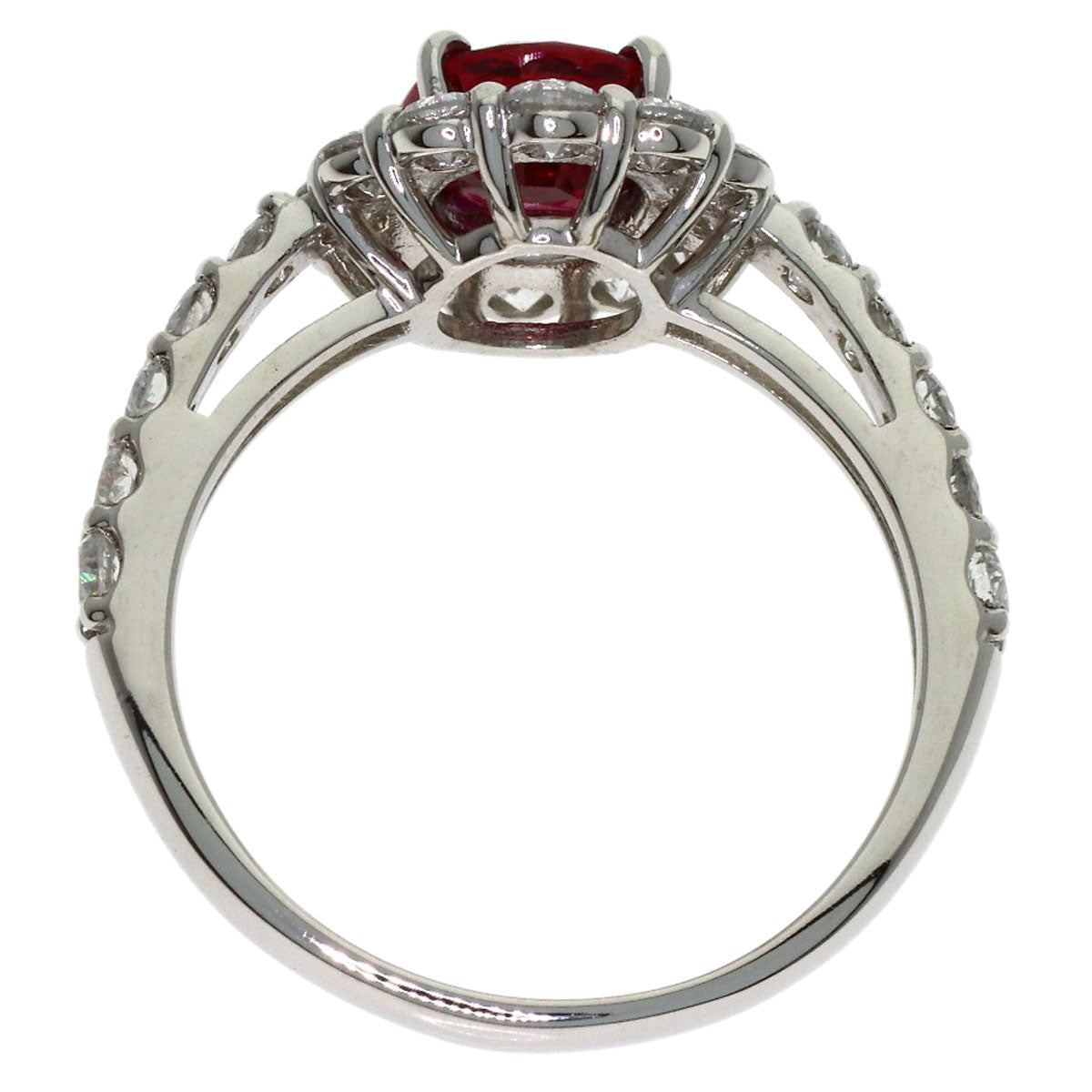 1.598ct Ruby Diamond Ring Platinum PT950 4.9g　Ladies