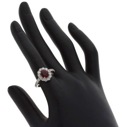 1.598ct Ruby Diamond Ring Platinum PT950 4.9g　Ladies