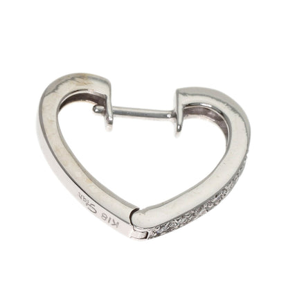 STAR JEWELRY Heart Diamond earring K18 White Gold Ladies [Used]