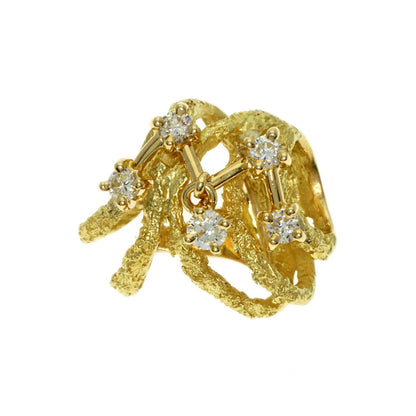 0.169ct Tomoyasu Diamond Pendant top K18 Yellow Gold 2.4g　Ladies