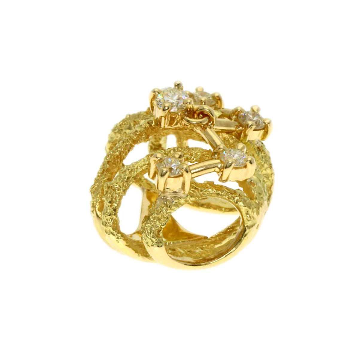 0.169ct Tomoyasu Diamond Pendant top K18 Yellow Gold 2.4g　Ladies