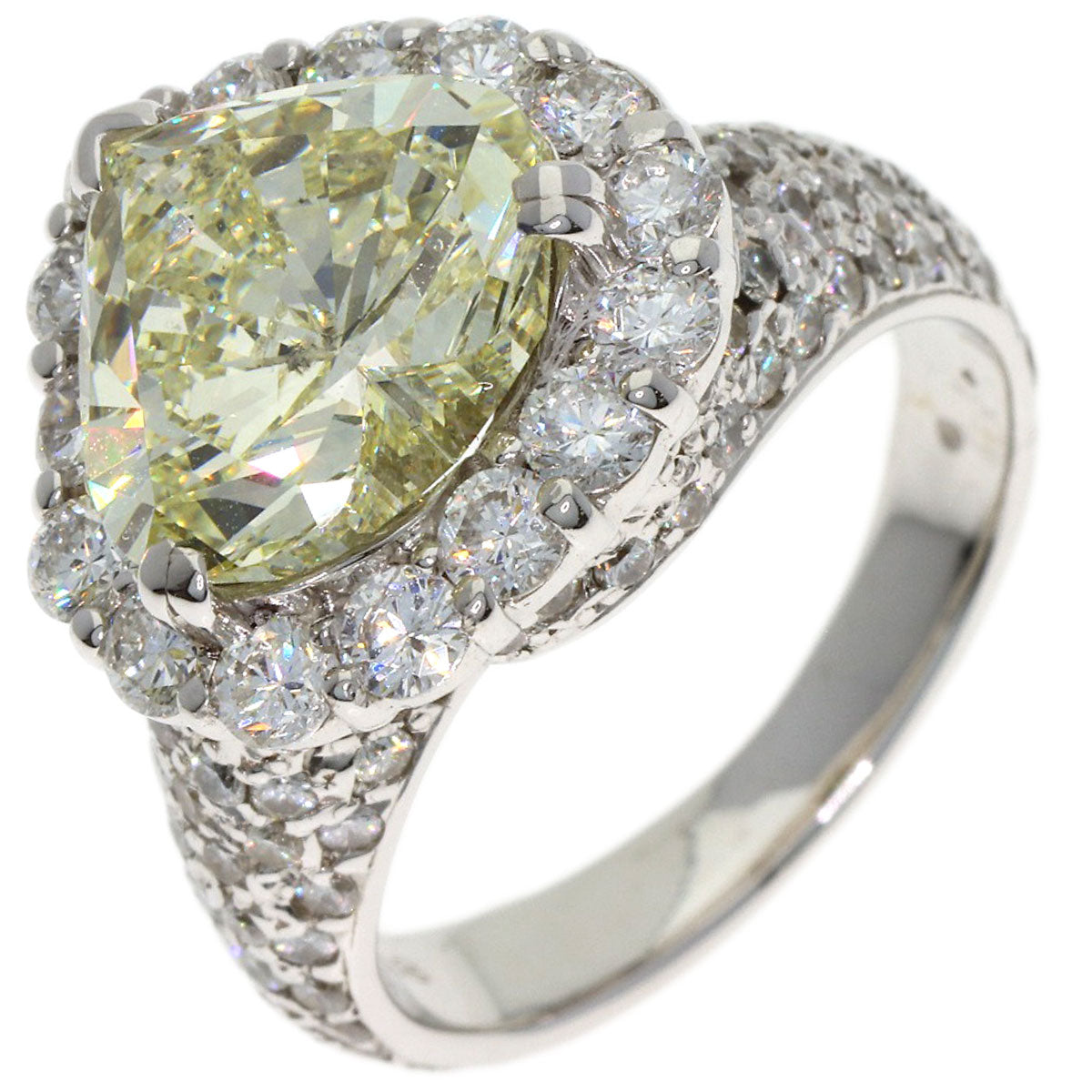 5.009ct Diamond Ring K18 White Gold 14g　Ladies