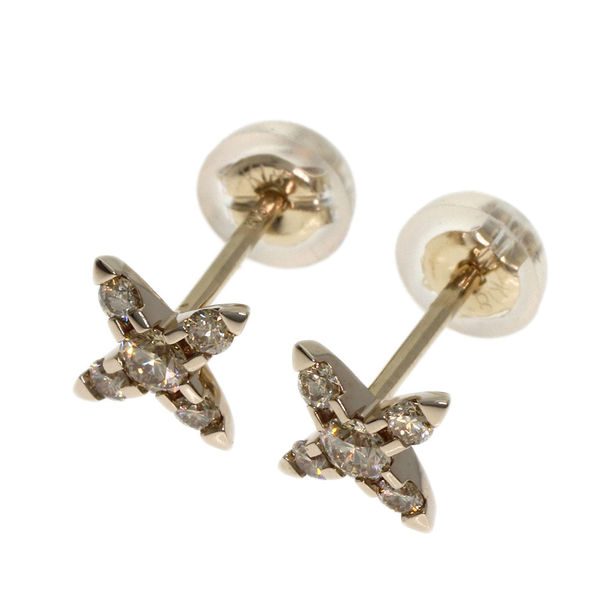 Kashikey Naked Brown Diamond earring K18BG Ladies [Used]