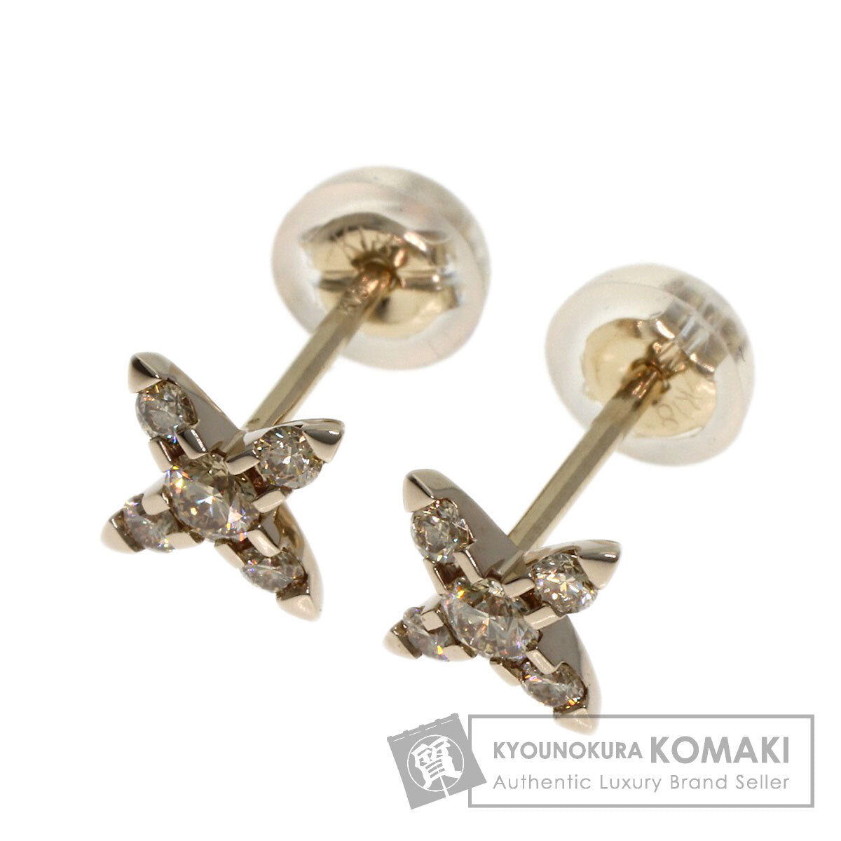 Kashikey Naked Brown Diamond earring K18BG Ladies [Used]