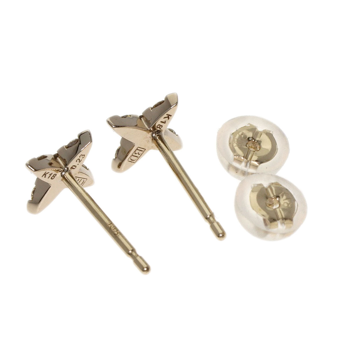 Kashikey Naked Brown Diamond earring K18BG Ladies [Used]