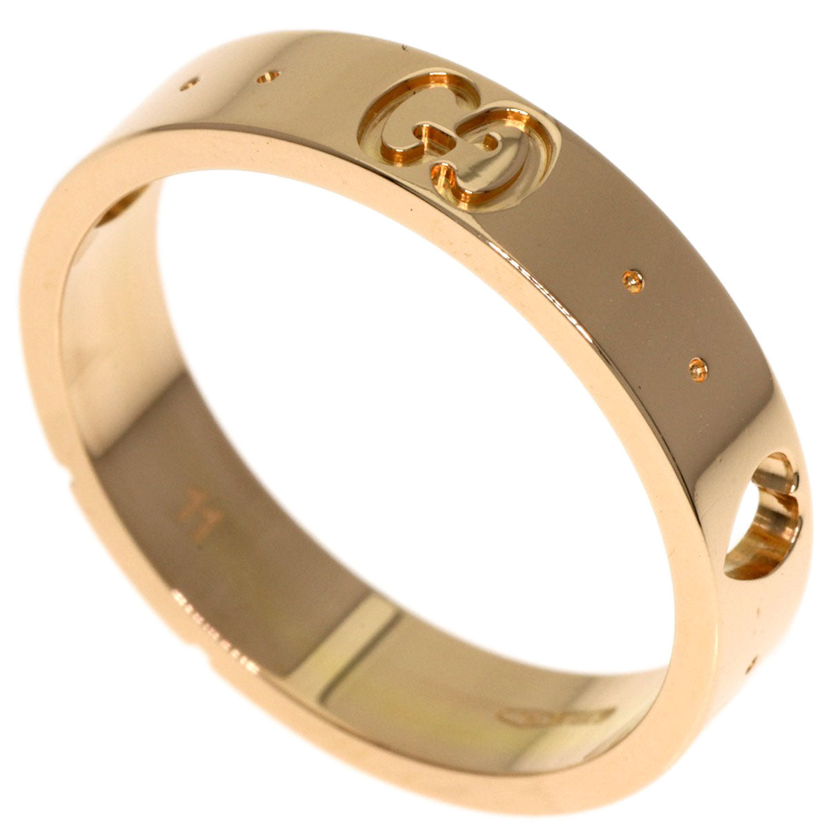 GUCCI Icon # 11 Ring K18 Pink Gold Ladies [Used]