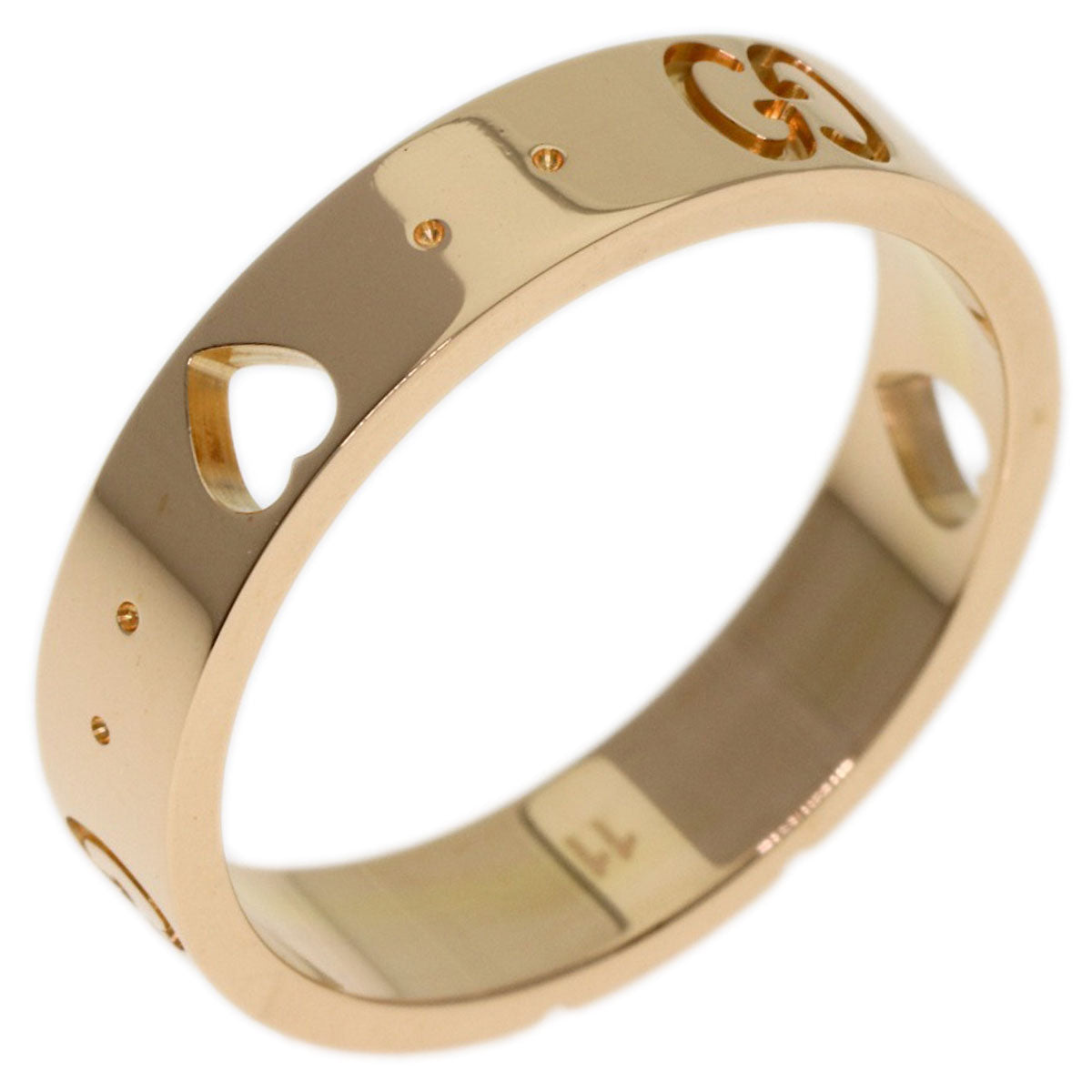 GUCCI Icon # 11 Ring K18 Pink Gold Ladies [Used]