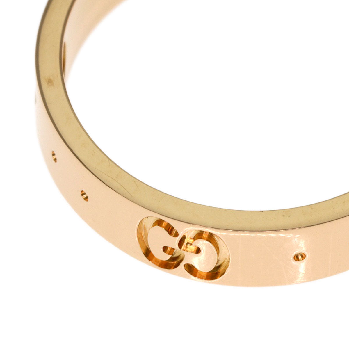 GUCCI Icon # 11 Ring K18 Pink Gold Ladies [Used]