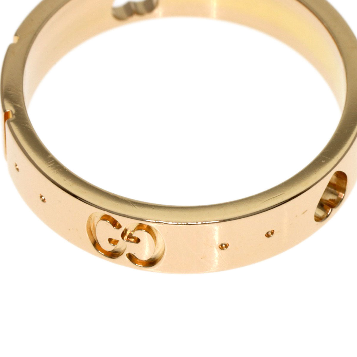 GUCCI Icon # 11 Ring K18 Pink Gold Ladies [Used]