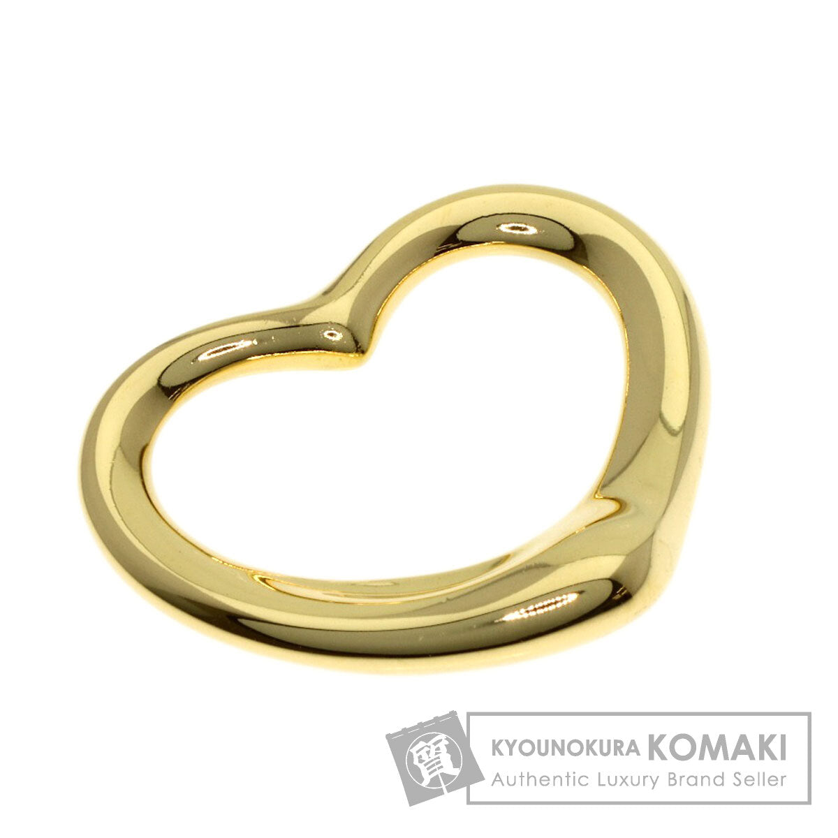 TIFFANY&Co. Open heart Pendant top K18 Yellow Gold Ladies [Used]