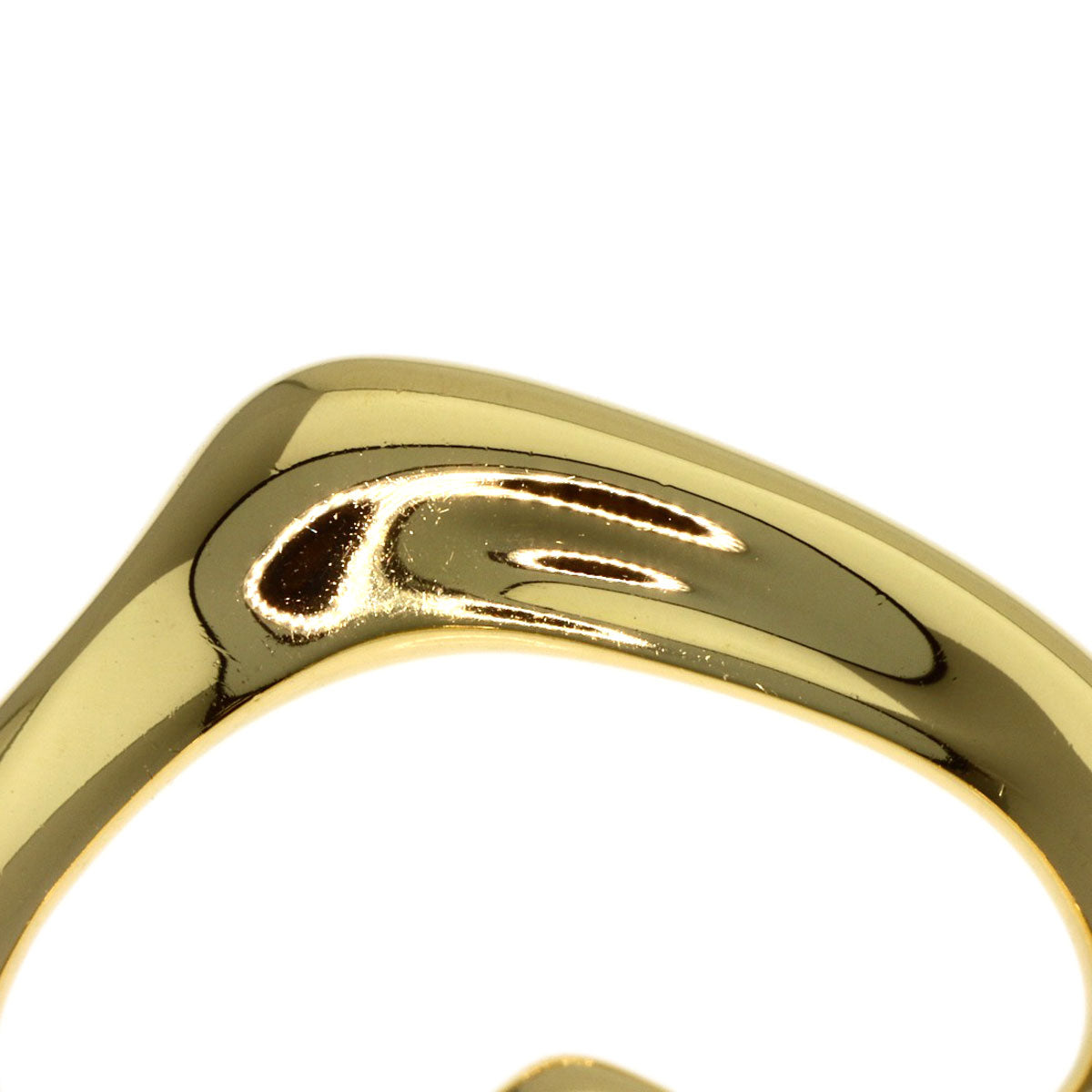TIFFANY&Co. Open heart Pendant top K18 Yellow Gold Ladies [Used]