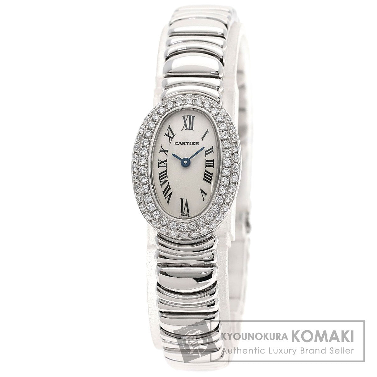 CARTIER Mini Baignoire Watches WB5095L2 K18 White Gold/K18 White Gold Ladies