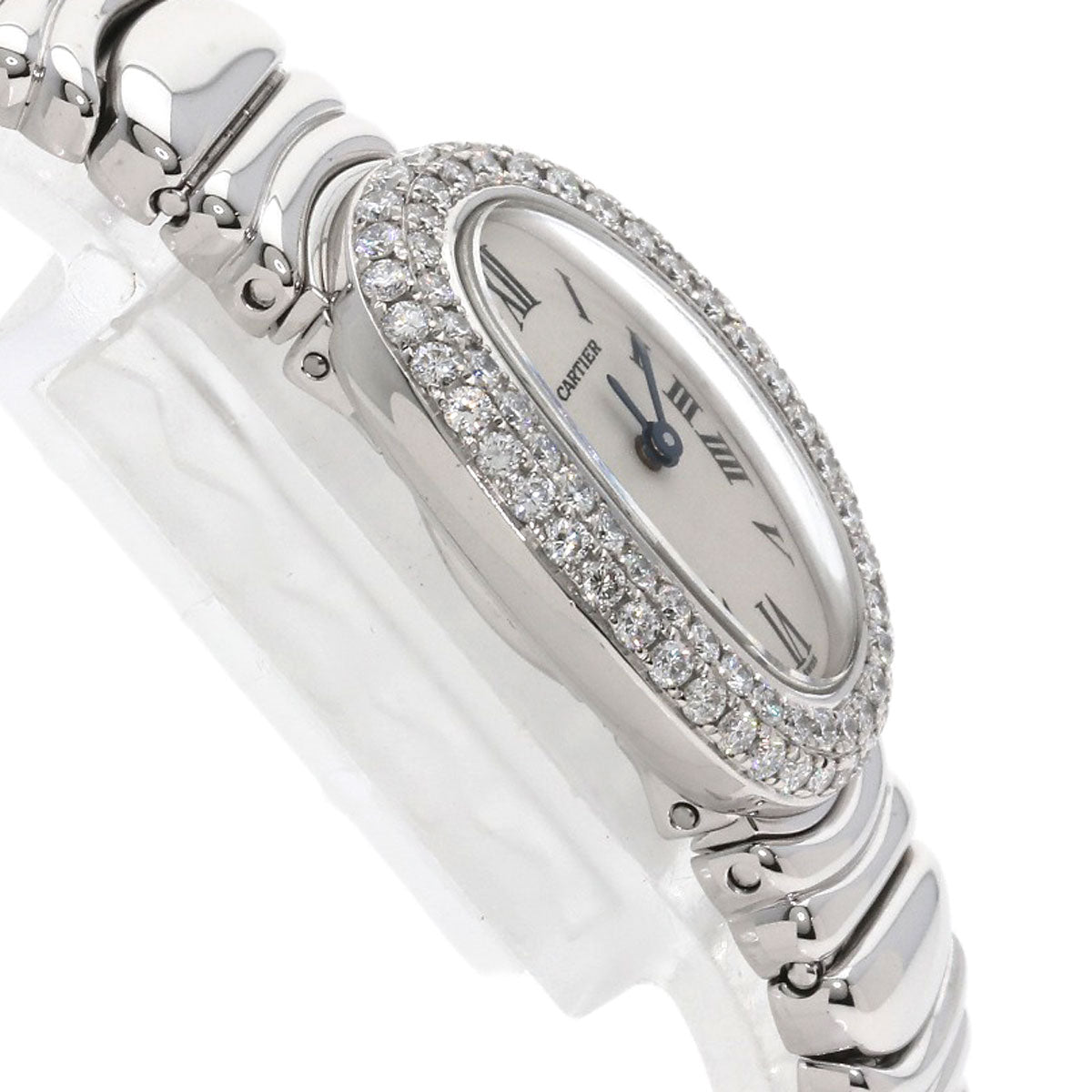 CARTIER Mini Baignoire Watches WB5095L2 K18 White Gold/K18 White Gold Ladies
