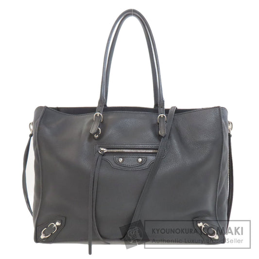 BALENCIAGA 432596 Paper 2WAY Tote Bag Lambskin Ladies [Used]