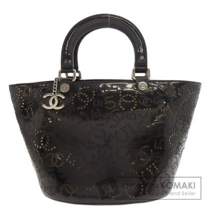 CHANEL Punching COCO Mark SilverHardware Handbag Enamel Ladies [Used]