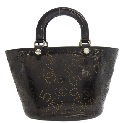 CHANEL Punching COCO Mark SilverHardware Handbag Enamel Ladies [Used]