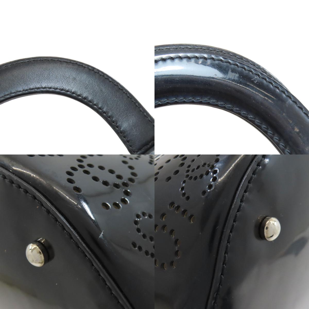 CHANEL Punching COCO Mark SilverHardware Handbag Enamel Ladies [Used]