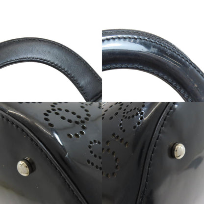 CHANEL Punching COCO Mark SilverHardware Handbag Enamel Ladies [Used]