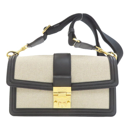 MCM Logo Hardware Tote Bag Canvas LeatherLadies [Used]