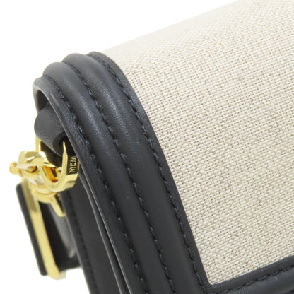 MCM Logo Hardware Tote Bag Canvas LeatherLadies [Used]