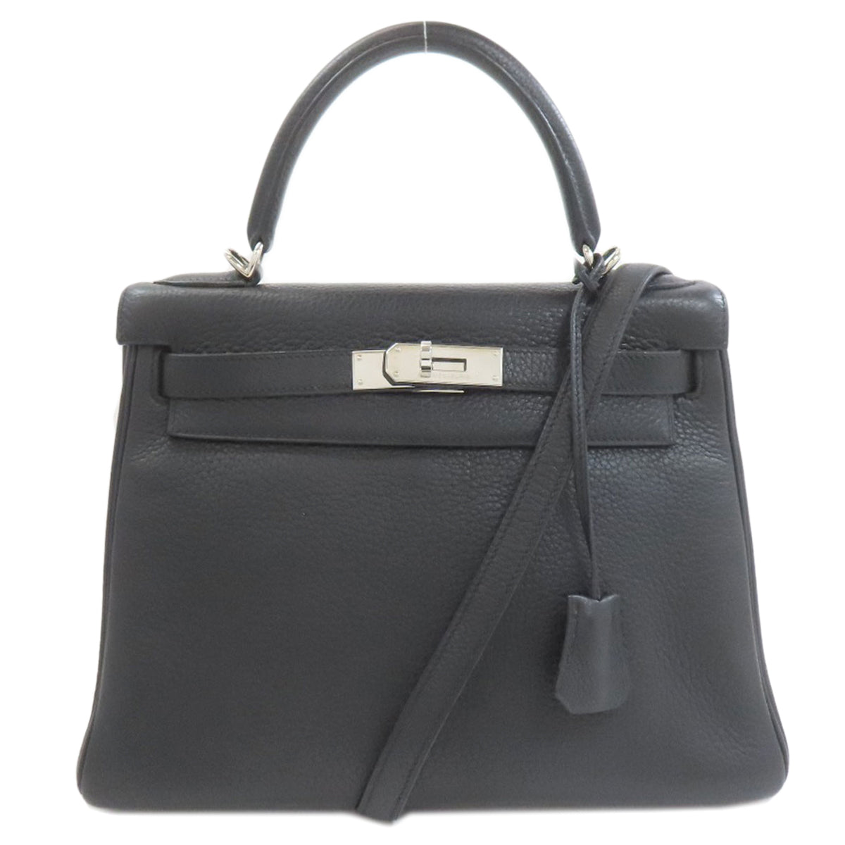 HERMES Kelly 28 Inner Stitch SilverHardware Handbag Taurillon Clemence Ladies [Used]