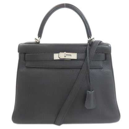 HERMES Kelly 28 Inner Stitch SilverHardware Handbag Taurillon Clemence Ladies [Used]