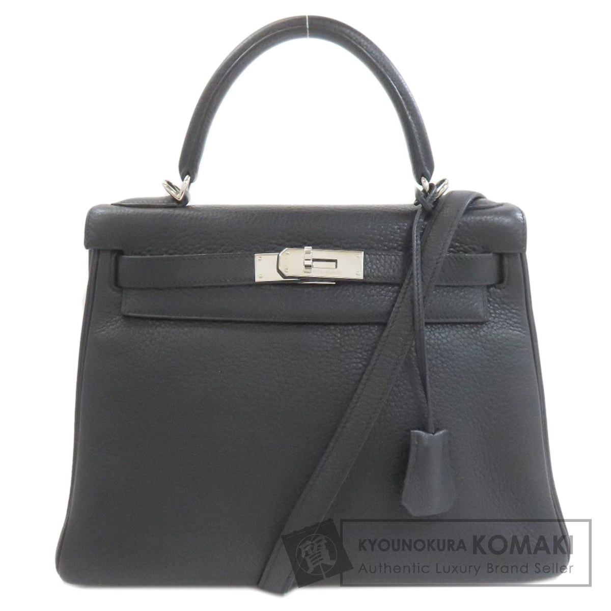 HERMES Kelly 28 Inner Stitch SilverHardware Handbag Taurillon Clemence Ladies [Used]