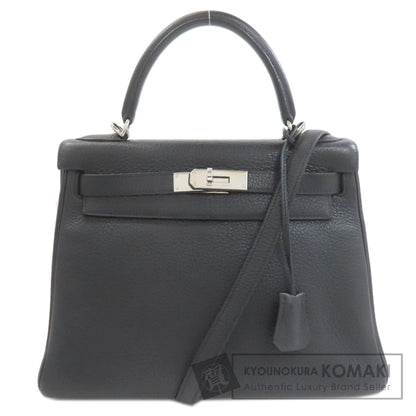 HERMES Kelly 28 Inner Stitch SilverHardware Handbag Taurillon Clemence Ladies [Used]