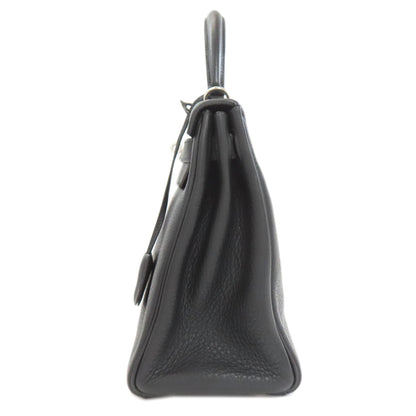 HERMES Kelly 28 Inner Stitch SilverHardware Handbag Taurillon Clemence Ladies [Used]