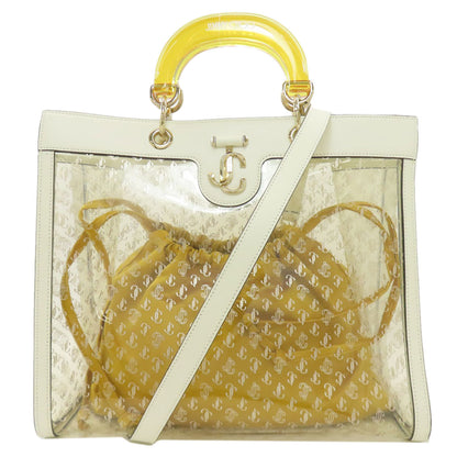 Jimmy Choo JC Logo 2WAY Handbag Plastics Ladies [Used]