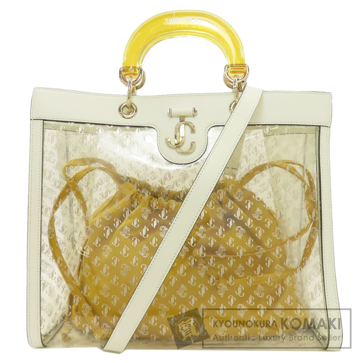 Jimmy Choo JC Logo 2WAY Handbag Plastics Ladies [Used]