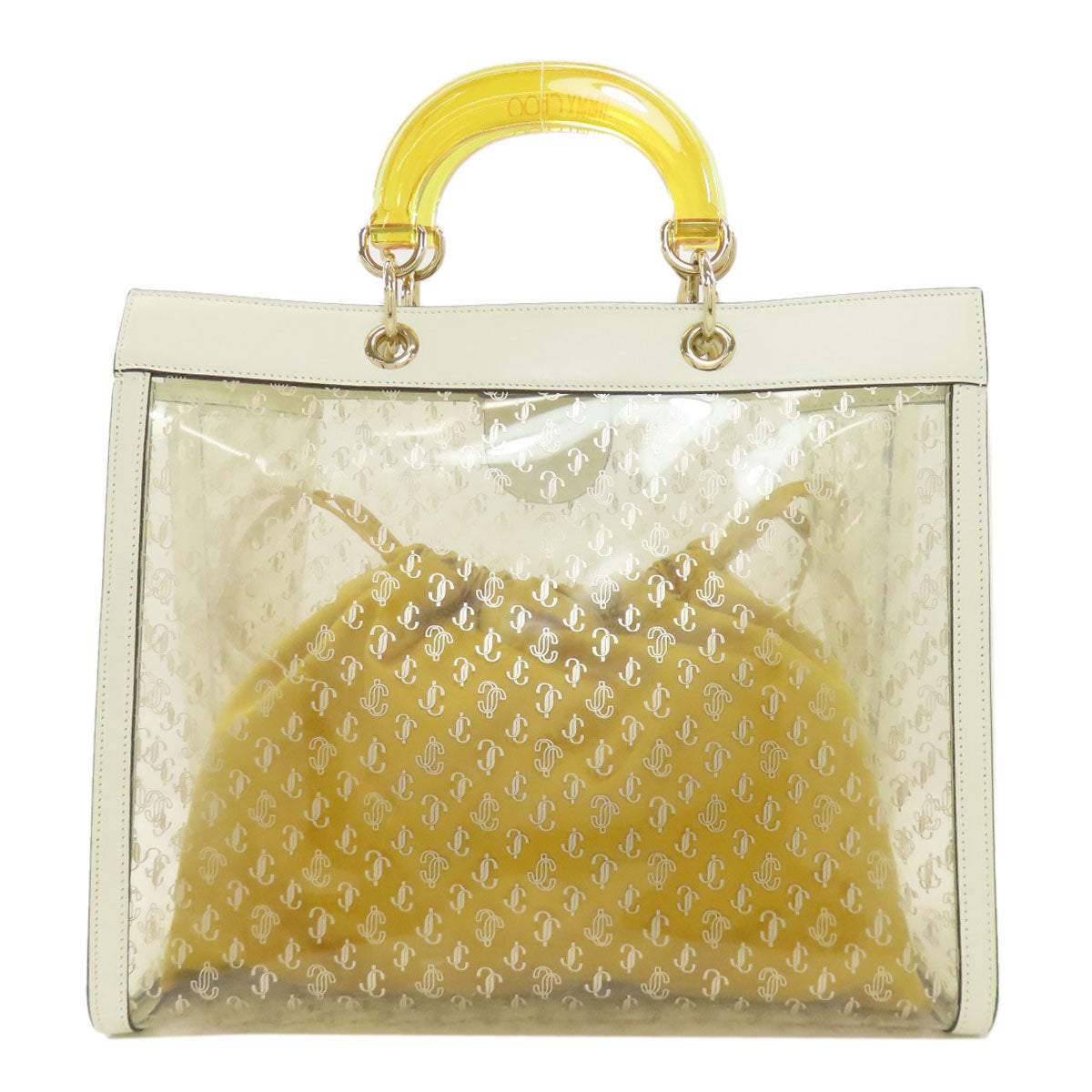 Jimmy Choo JC Logo 2WAY Handbag Plastics Ladies [Used]