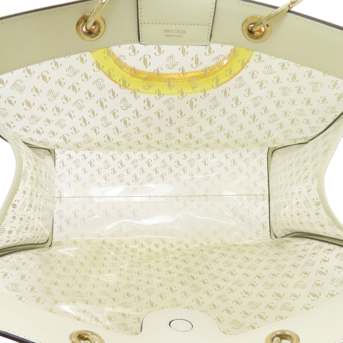 Jimmy Choo JC Logo 2WAY Handbag Plastics Ladies [Used]