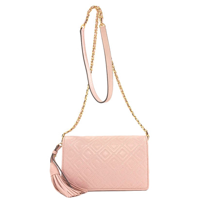 Tory Burch Shoulder wallet with stitching Long wallet (with coin pocket) Leather Ladies [Used]