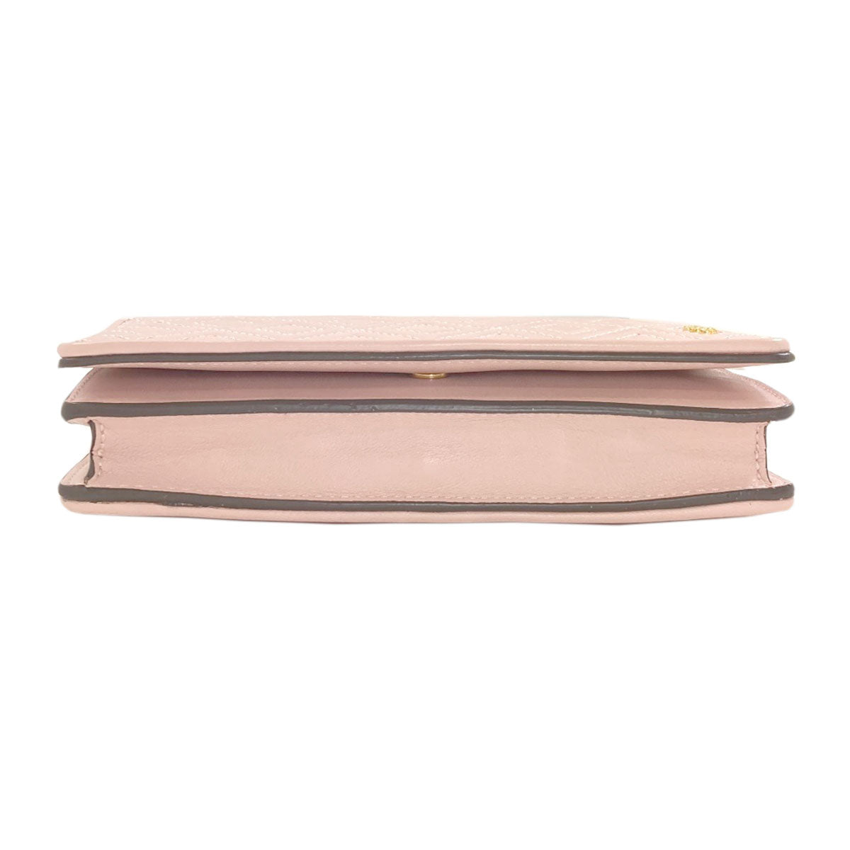 Tory Burch Shoulder wallet with stitching Long wallet (with coin pocket) Leather Ladies [Used]