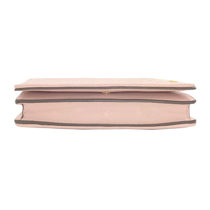 Tory Burch Shoulder wallet with stitching Long wallet (with coin pocket) Leather Ladies [Used]