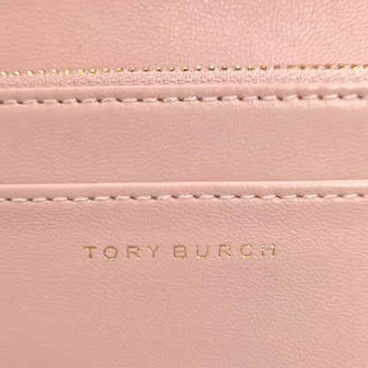 Tory Burch Shoulder wallet with stitching Long wallet (with coin pocket) Leather Ladies [Used]