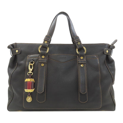 GOLD PFEIL logo Tote Bag Leather Ladies [Used]