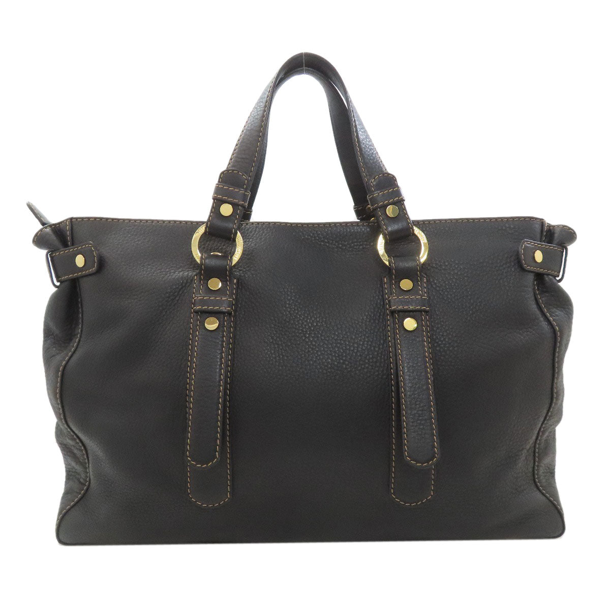 GOLD PFEIL logo Tote Bag Leather Ladies [Used]