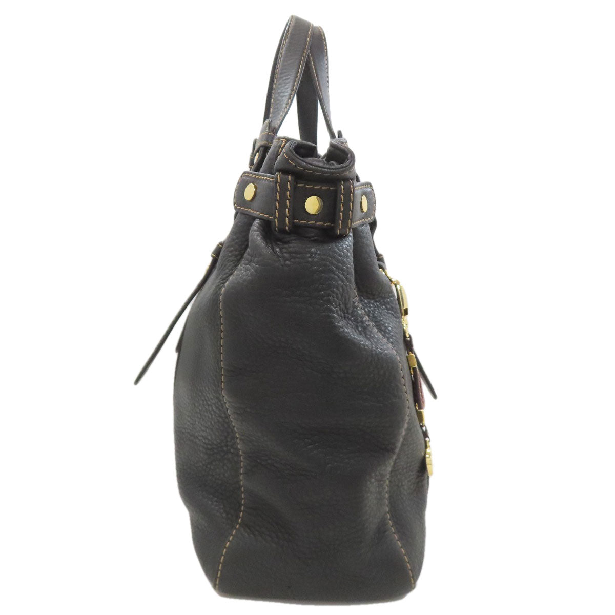 GOLD PFEIL logo Tote Bag Leather Ladies [Used]