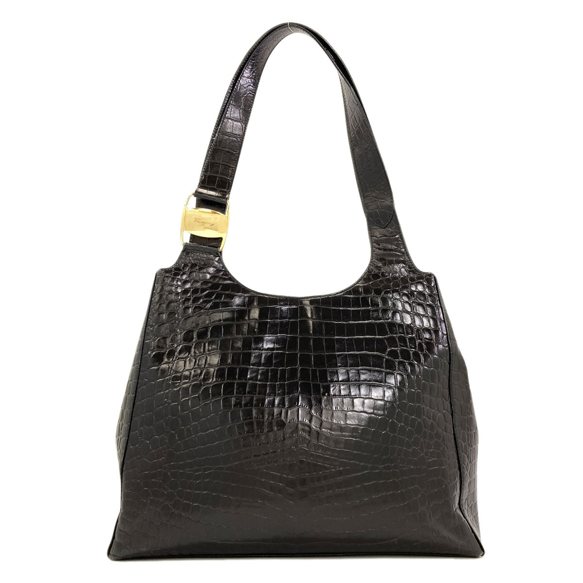 Salvatore Ferragamo Embossing Tote Bag Leather Ladies [Used]