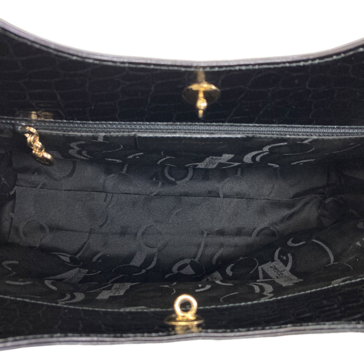 Salvatore Ferragamo Embossing Tote Bag Leather Ladies [Used]