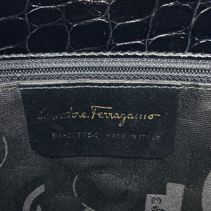 Salvatore Ferragamo Embossing Tote Bag Leather Ladies [Used]